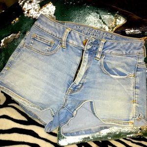 Light wash Jean Shorts